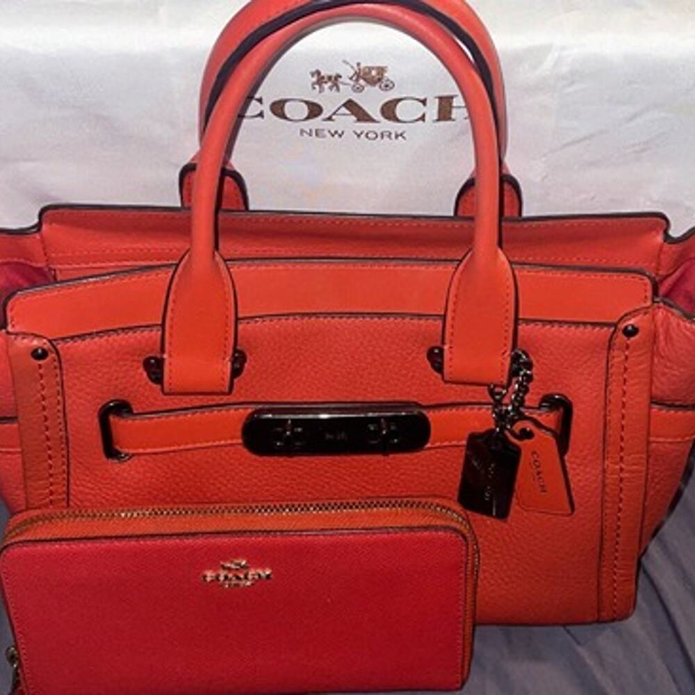 Coach Swagger Bag with Wallet Bundle